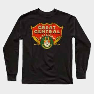 Vintage Great Central Railway Crest MotorManiac Long Sleeve T-Shirt